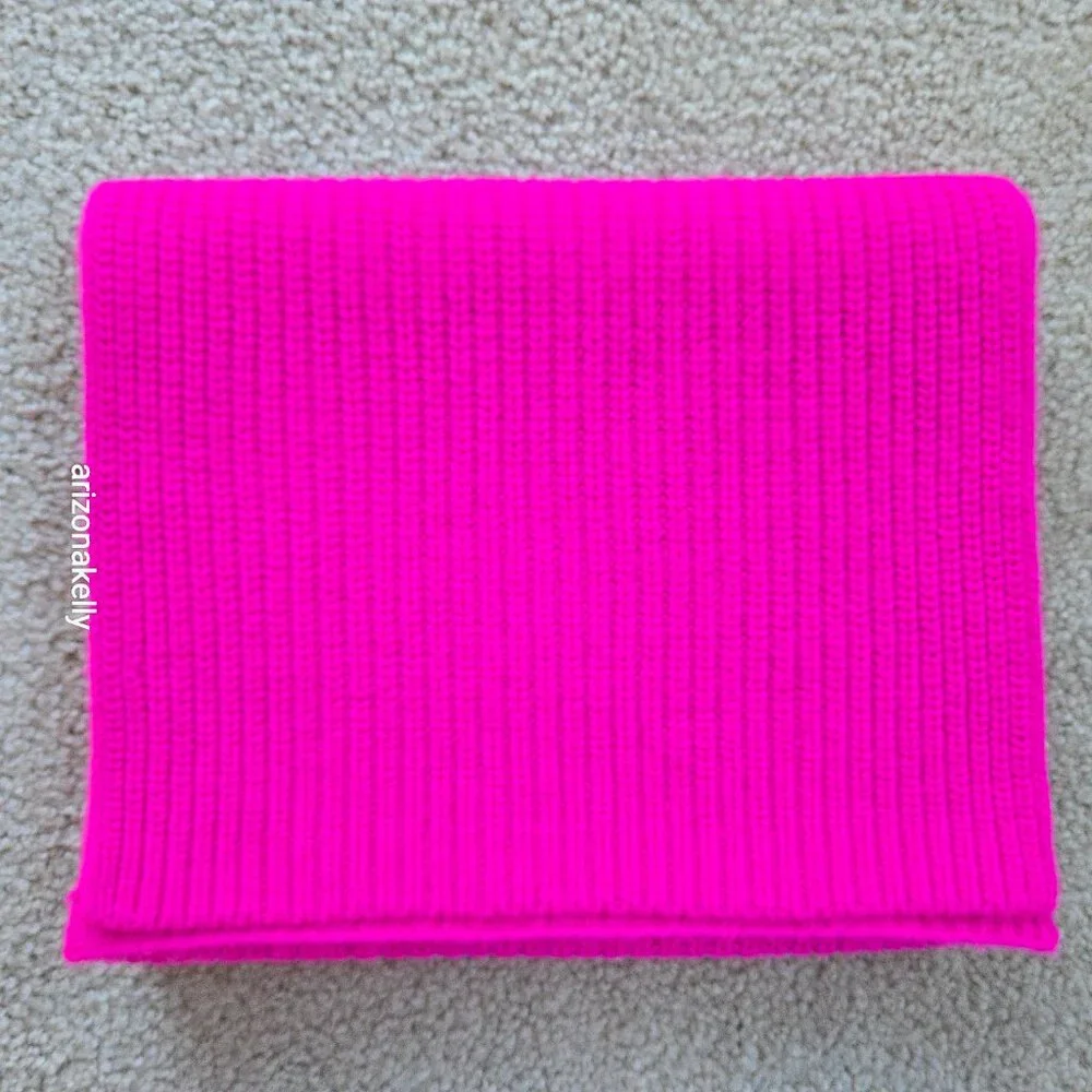 NWOT Banana Republic Signature Cashmere Scarf Wild Orchid Pink Hot Pink